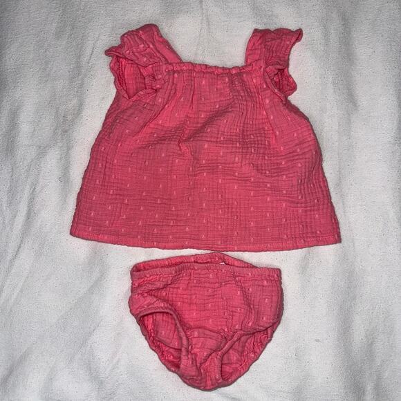 Zara Baby 2-Piece Pink Ruffle Set 6-9 Months - Picture 2 of 8
